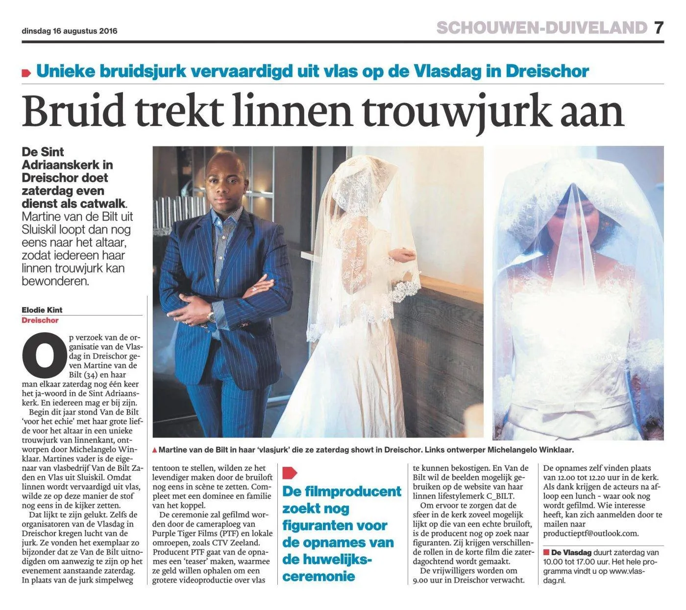 Trouwjurk van vlas